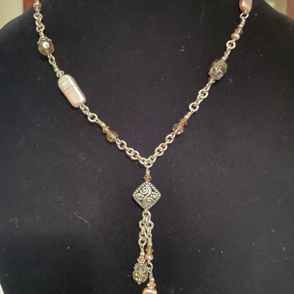 - Sterling Silver TRES JOLIE Designer Gemstone Necklace - Picture 4 of 9